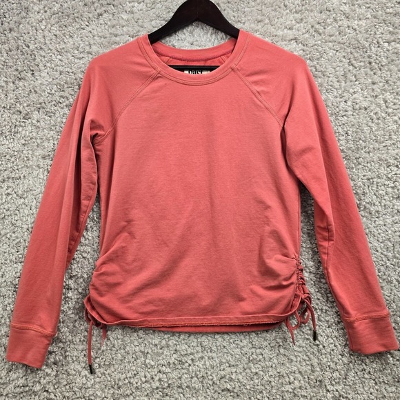 Pact Sweatshirt Womens Small Pink Long Sleeve Cinch Pullover Everyday Staple - Picture 1 of 12